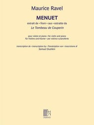 Menuet from Le Tombeau de Couperin (Extract from) Violin and Piano cover